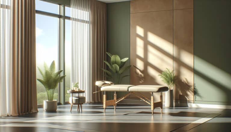 Serene wellness recovery space with natural light