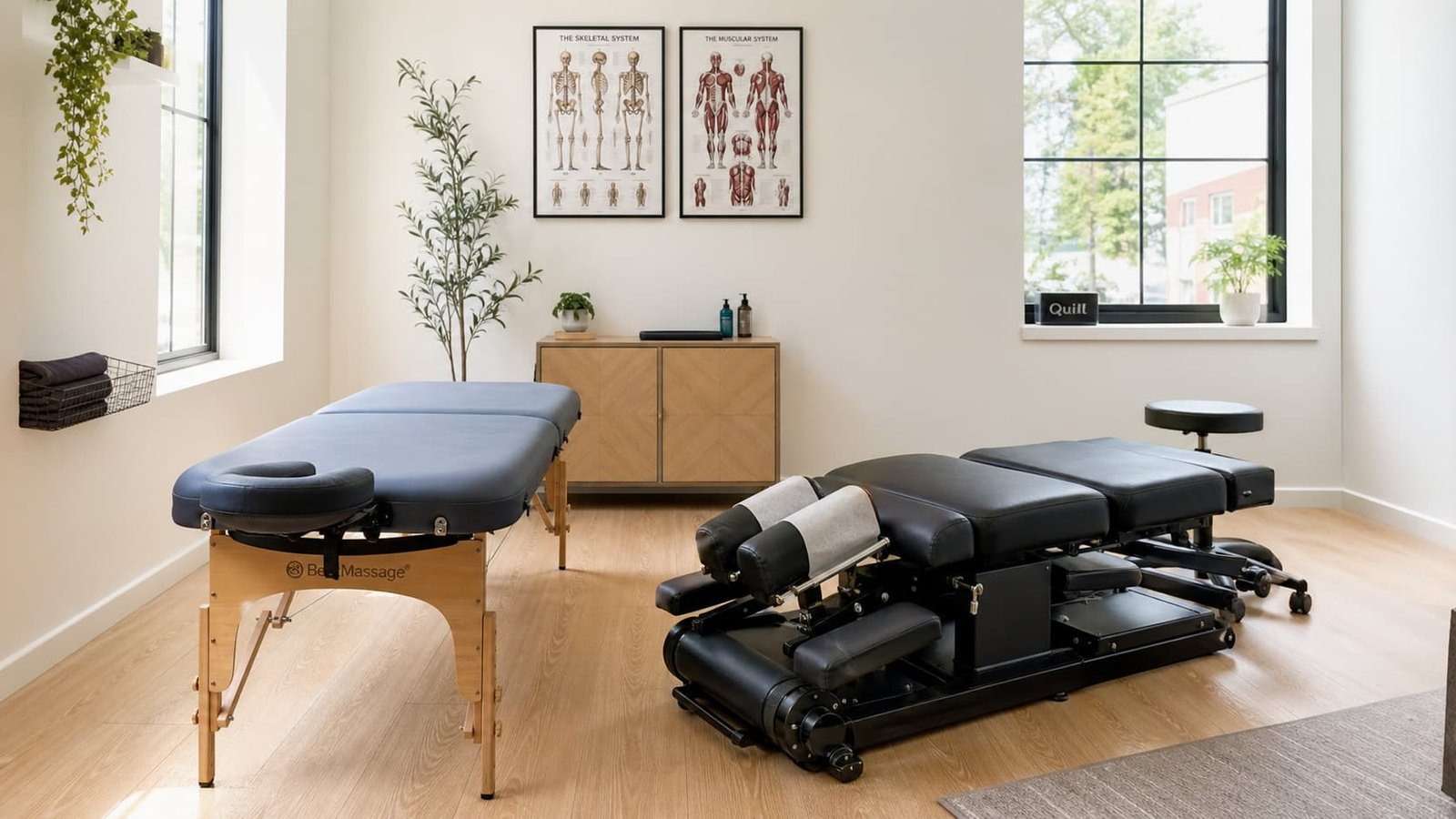Chiropractic and massage in Brooklyn treatment room at Brooklyn Chiropractic Care Greenpoint