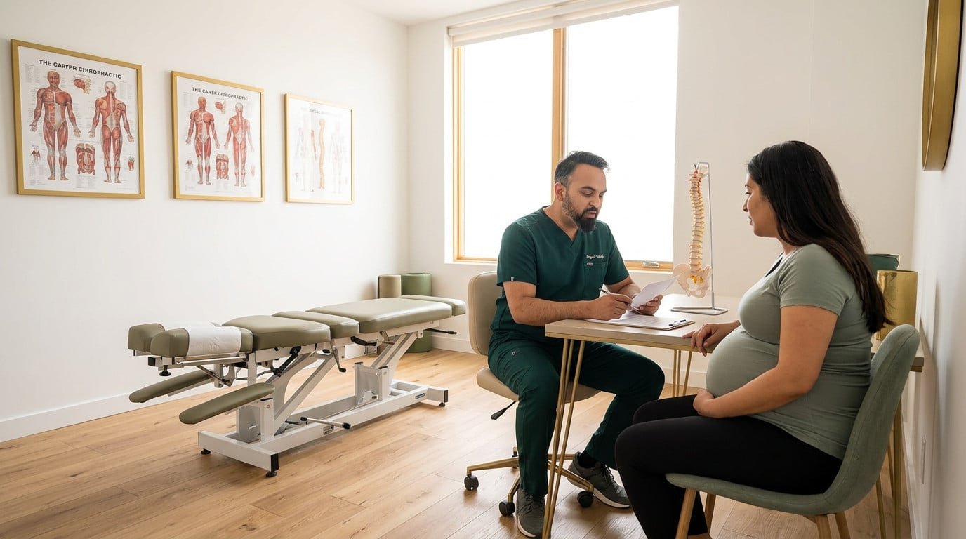 Dr. Patel discussing prenatal chiropractic care and the Webster technique in Brooklyn at Brooklyn Chiropractic Care 112 Greenpoint Ave