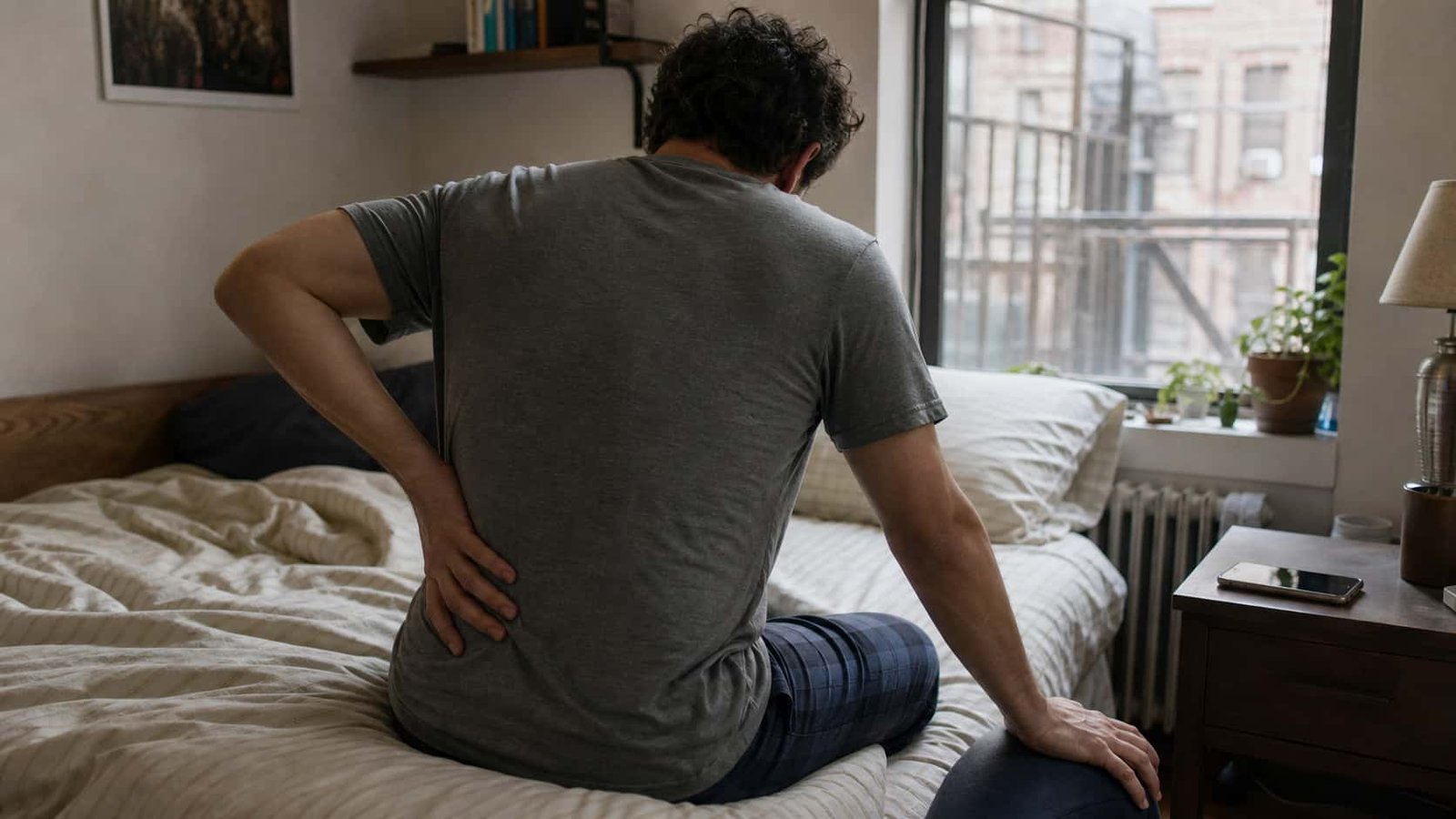 Person with sudden acute back pain considering an emergency chiropractor in Brooklyn near Greenpoint
